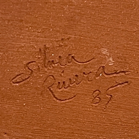 Handmade Clay Pottery Pendant Necklace Silvia Rivera 1985 - Picture 5 of 7